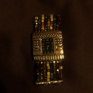 Chicos square beaded watch